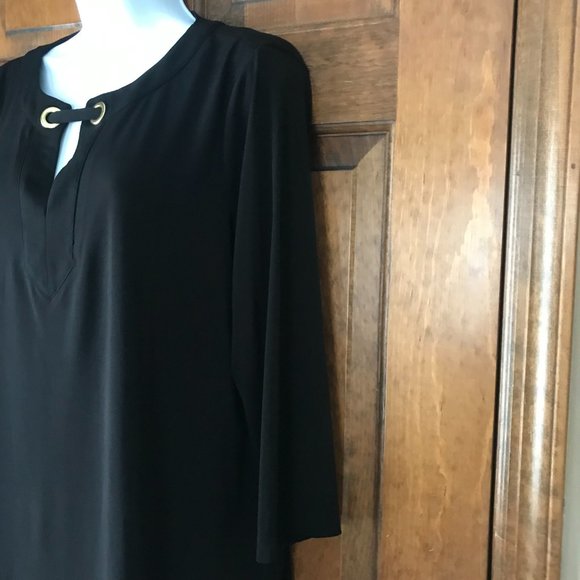 #2 Michael Kors Black Dress w/Goldtone Grommets X-Large - Picture 4 of 11